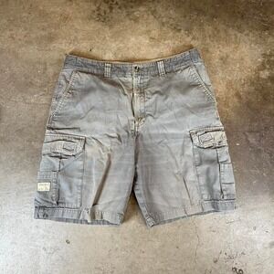 Vintage 90s Eddie Bauer grey cargo shorts Men's Size 35"